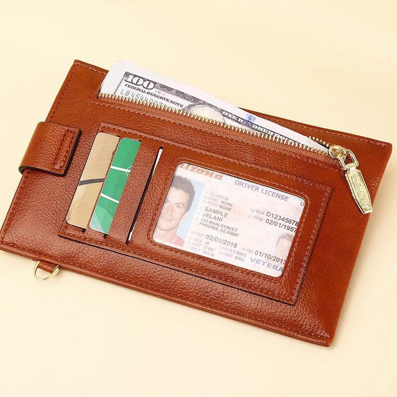 Naisten Pu-Nahkainen Retro 6.3 Tuuman Puhelinlaukku Mini Multi-Card Slot Crossbody Laukut Olkalaukku