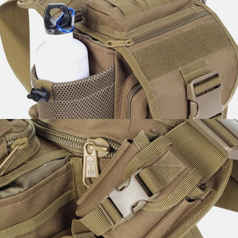 Unisex Oxford Cloth Tactical Naamiointi Outdoor Game Ratsastus Multi-Carry Satulalaukku Crossbody Bag Vyötärölaukku Reppu