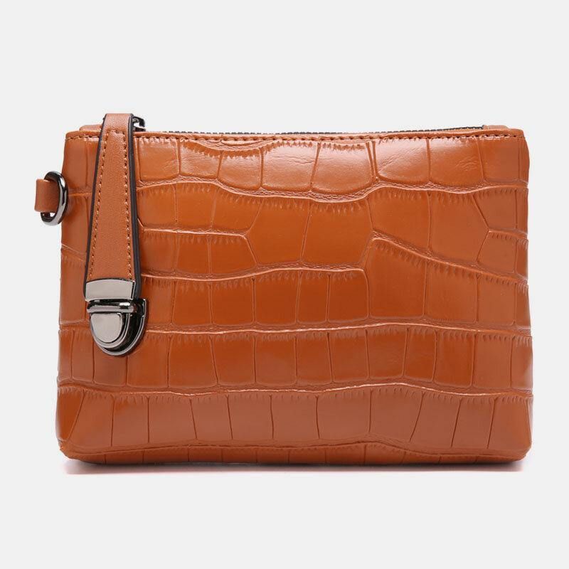 4 Kpl Vintage Croc Kohokuvioitu Lompakko Suurikapasiteettinen Clutch Bag Käsilaukku Olkalaukku Crossbody Bag