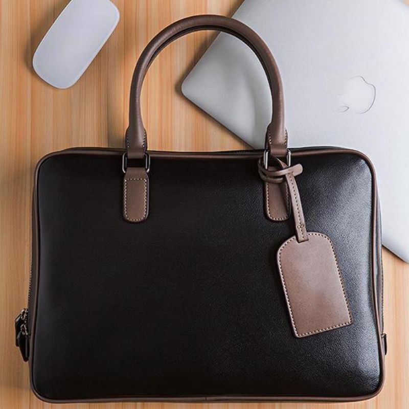 Ekphero Miesten Business Handbag Rento Monitoimilaukku Kannettavalle Tietokoneelle