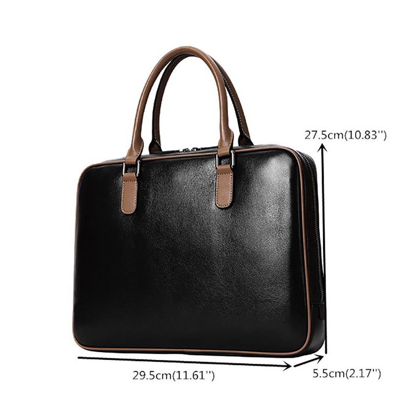 Ekphero Miesten Business Handbag Rento Monitoimilaukku Kannettavalle Tietokoneelle