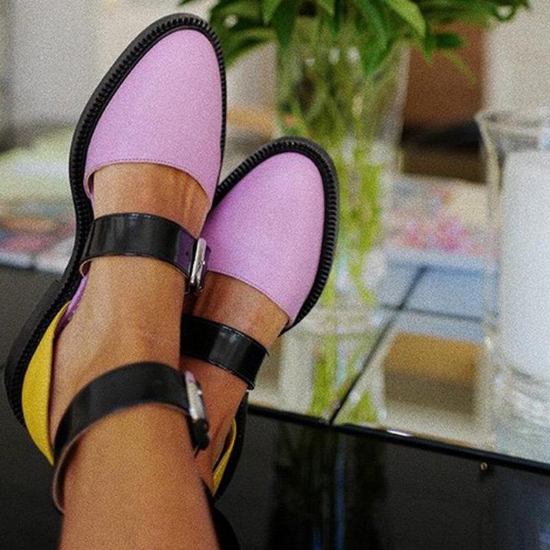 Naisten Colorblock Slip Resistant Solki Tyylikkäät Flats