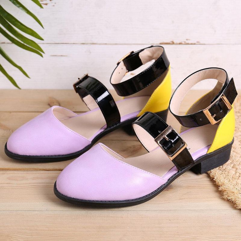 Naisten Colorblock Slip Resistant Solki Tyylikkäät Flats