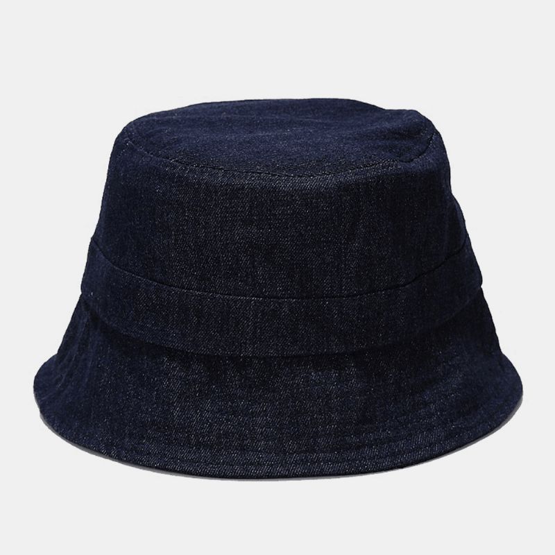 Unisex Denim Broken Holes Made- Old Fashion Outdoor Aurinkovarjo Bucket Hat