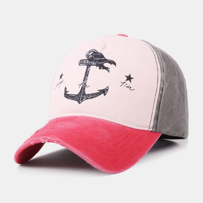 Unisex Make-Old Pirate Ship Anchor Pattern Pattern Ivy Cap Outdoor Suncreen Baseball Hatut Stretch Fit Cap