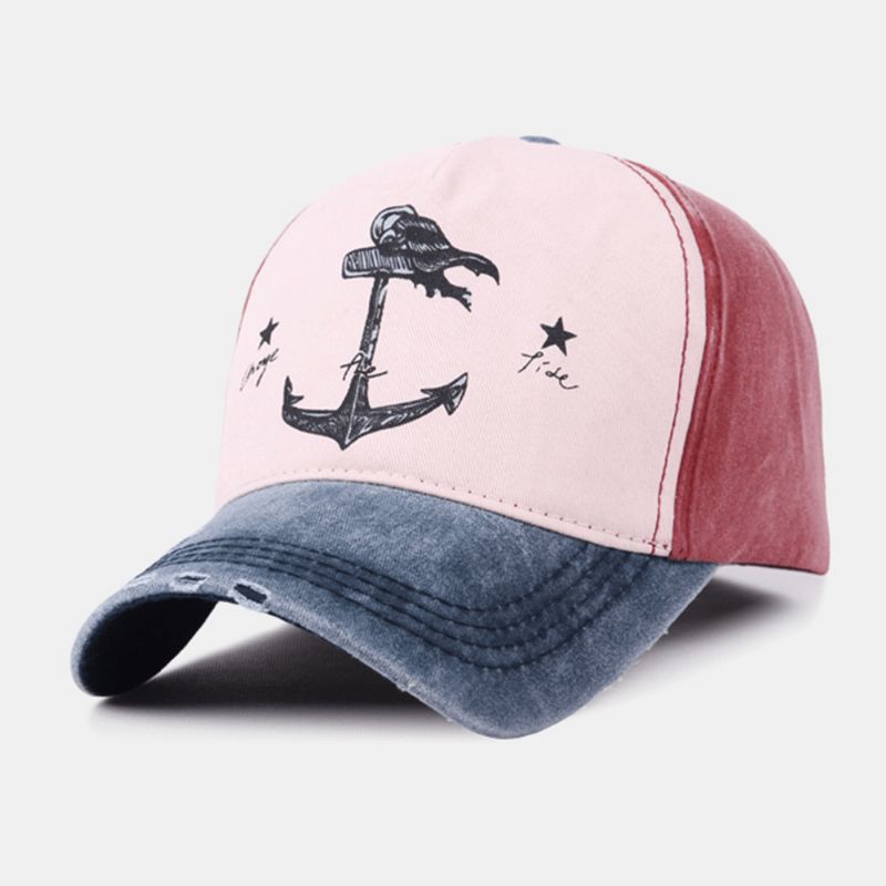 Unisex Make-Old Pirate Ship Anchor Pattern Pattern Ivy Cap Outdoor Suncreen Baseball Hatut Stretch Fit Cap