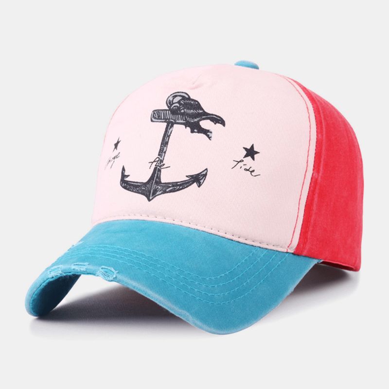 Unisex Make-Old Pirate Ship Anchor Pattern Pattern Ivy Cap Outdoor Suncreen Baseball Hatut Stretch Fit Cap