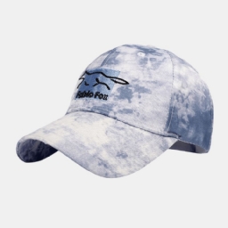 Unisex Tie-Dye Ivy Cap Little Fox Kirjontakuvioinen Ulkona Aurinkovarjo Rento Säädettävä Lippalakki Baseball-Hatut